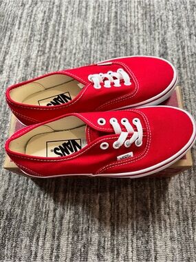 Vans Authentic Skate Shoe - Red Size Women’s Various Sizes